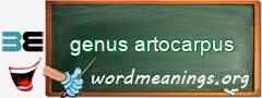 WordMeaning blackboard for genus artocarpus